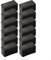 Lot de 12 capuchons rectangulaires en caoutchouc pour pieds de meubles - Embouts de protection pour pieds de meubles carrés en bois dur (30 x 60 mm)