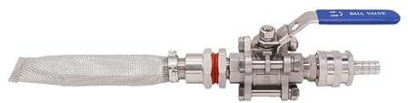 Home brewing Kit di conversione bollitore/barile for birra fatta in casa senza saldature, sgancio rapido con schermo bazooka da 6, kit valvola a sfera in 3 pezzi for tino di ammostamento, nuova parat