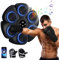 Lifellery Music Boxing Machine, LED Elektronische Bluetooth Musik-Boxmaschine, Wandmontierte Boxmaschine, 9 Geschwindigkeitsmodi, Geschenk Für Erwachsene und Kinder Exercise (Schwarz+Handschuhe)