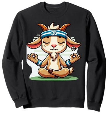 Ziege Yoga Spielzeug Ziege Stofftier Plüsch Ziege Yoga Party Spiel Sweatshirt