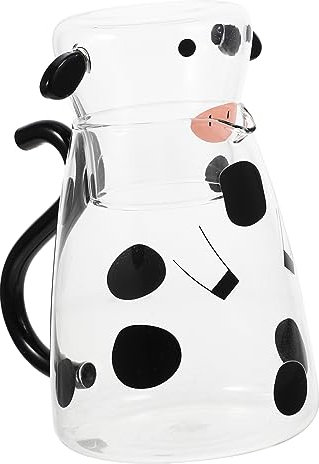 OKUMEYR Taza De Sister y Jarra De Vidrio Vaca Tetera Multifunción Para Mesa o Escritorio