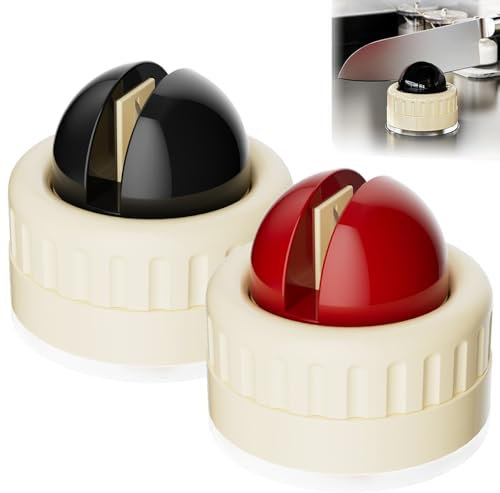 Qaestuan 2 Stück Messerschärfer, Profi Manuelle Messerschärfer, mini knife sharpener with suction cup, Portable Quick Knife Sharpener, Für Die Meisten Messer