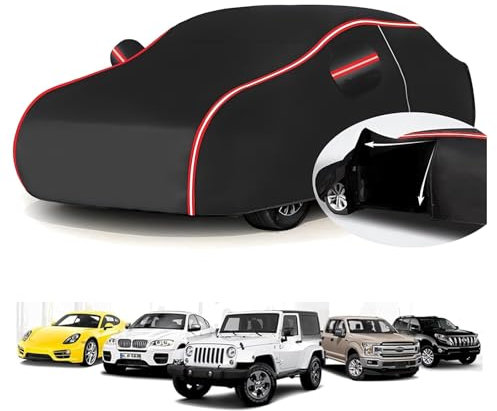 Autoabdeckung Vollgarage für Audi A4 B9 Avant 2015-2018 (472,5 x 184,2 x 143,4cm),Autoabdeckung aus Oxford-Stoff, umweltfreundliches Material, Lange Reflektorstreifen