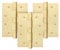 EAI Brass Door Hinges | 4 Inch / 102mm Satin Brass Internal Fire Door Hinges | 1.5 Pairs