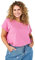 Zizzi Damen T-Shirt Große Größen Baumwolle Rundhalsausschnitt Größe Gr S Raspberry Rose Mel.