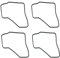 YYTEMD Membrandichtungssatz 4Set Vergaser Reparatur Kit Kammer Dichtung Vakuum Membran Float O-Ring Für VF500F Für Interceptor 1984-1986 VF 500 F(Style 1)