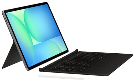 Samsung EF-DX625 Étui de Protection pour Tablette Galaxy Tab S10 FE+ avec Clavier QWERTZ et Bouton AI, étui en Deux Parties, Design Fin, Compartiment S Pen, Noir