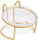 FUTUREORYY 1ensemble Bol Élevé Verre pour Chat avec Support Anti-dérapant Gamelle Inclinée pour Aliments Et Eau Soulage Le Cou De Votre Animal Solide Et Stable pour Cats