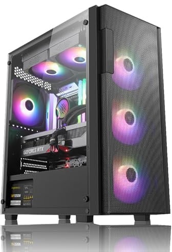 TitanFusion Gaming PC Core i5-14400F, GeForce RTX 4060TI, B610, RAM DDR4 16GB(8GB*2) 3200MHz, SSD NVMe da 1TB, P700W, 5 ventilatori RGB, WIFI, PC di gioco e creazione potente