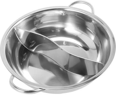 Kueohse 28cm Feuertopf geteilt Edelstahl 28cm Kochgeschirr Feuertopf Regiert Kompatibel Suppe Auf Lager Toepfe Zuhause Kueche