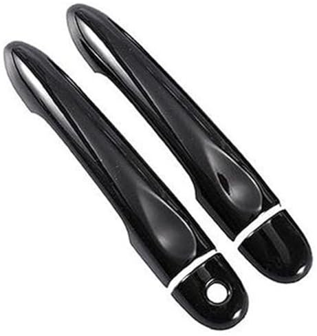 MEXWLOP, for Renault, Clio IV Clio 4 Lutecia 2012-2019 Couvercle de poignée de Porte de Voiture en Fibre de Carbone Brillant 2013 2014 2015 Couvre-poignée de Porte en Fibre de Carbone(Black 1key 0 Bu