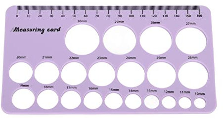 Nipple Measurement Tool For Flanges, Flexible Silicone Nipple Sizer For Flanges Flange Sizing Kit with 1.5m Soft Tape For Breast Flange Measuring (Purple)