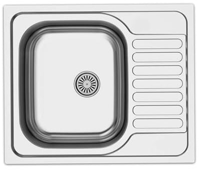 Premium Edelstahl Einbauspüle – Moderne, langlebige & pflegeleichte Küchenspüle mit satinierter Oberfläche & Siphon-Set, ideal für Küche, Gewerbe & Gastronomie (60x50x15)