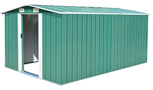 Générique Abri de Jardin 257x392x181 cm Métal Vert,Maison & Jardin,Pelouses & Jardins,Vie en extérieur,Structures extérieures,Cabanes & abris de Jardin,Vert,91.52 KG,143344