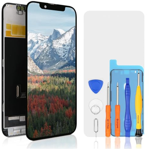 bokman Display für iPhone 13(6,1 Zoll) | FHD-Anzeige und Ersatz für Touchscreen (True Tone programmierbar, Face ID)