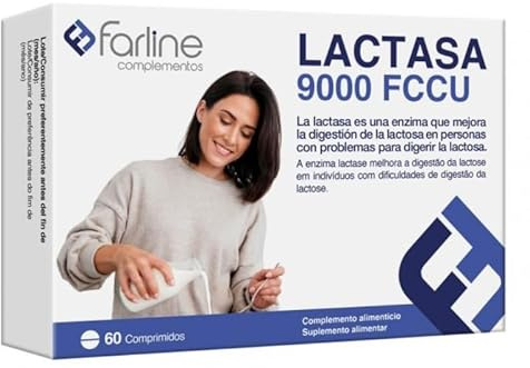 Lactasa 9000 FCCU 60 comprimidos de Farline