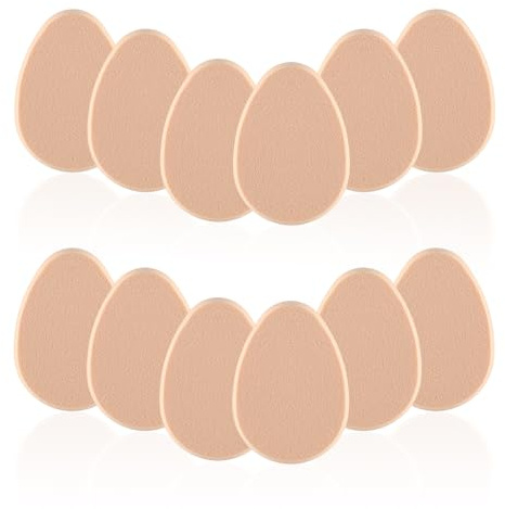 THXFUNAREA 12 spugne piatte per trucco, morbide, morbide, a lunga durata e adatte ai principianti