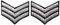 Militär Uniform Chevrons Sergeant Stripes Armee Embroidered Waffen Emblem Eisen auf Nähen auf Schulter Flecken, Silber, 2 Stk