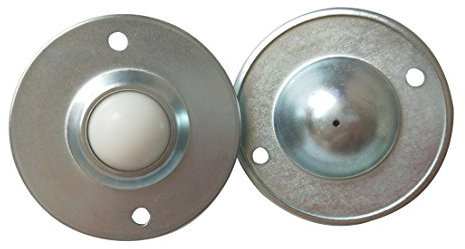 E-Meoly Runde Kugellager-Einheit, 4 Stück, 25,4 mm, 13 kg, Nylon-Flansch montiert, Tischförderrolle, Radrolle, Universal-Transferlager für Getriebe (CY-25B)