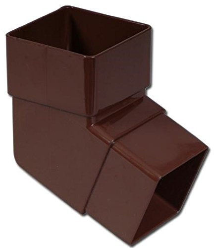 Brown Square Guttering and Downpipe - Gutter and Pipe Fittings - Offset Pipe Bend 112 Degree