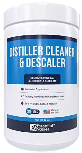 Distiller Cleaner Descaler (900g), Citric Acid - Universal Application Water Distiller Cleaner for Waterwise, Natural & Safe - Deeply Penetrates Limescale & Water Mineral Build-up by Essential Values