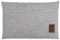 KNIT FACTORY - Juul Kissen - Zierkissen mit Füllung und Bezug - Rechteckige Dekokissen - Sofakissen aus 30% Wolle und 70% Polyacryl - Grau/Beige - 60x40 cm