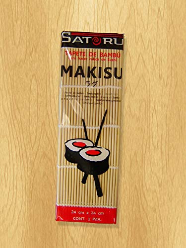 Easy Plants Lot de 1 tapis à sushis en bambou de style japonais 24 x 24 cm