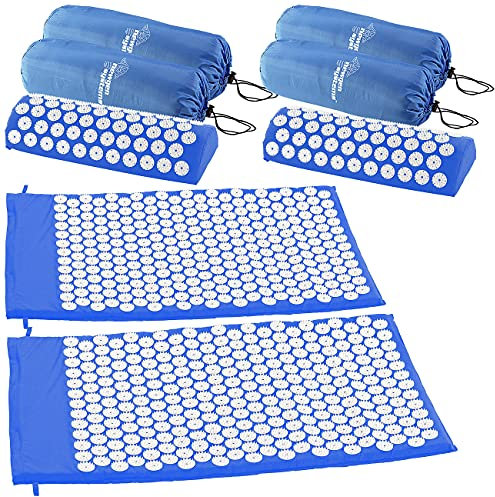 newgen medicals Wellness Massage: 2er-Set Entspannungsmatte und Entspannungskissen (Massage Nackenrollen, Wellness Rolle, Geschenkideen)