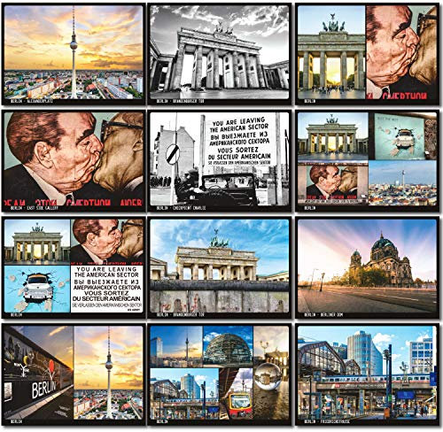 United1871 Berlin Postkarten 12-teiliges Set | verschiedene Motive | mehrfach beschichtet, designed in Berlin | Standart-Format A6