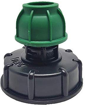 MACHSWON Regentonnen-Bewässerung, gerades Rohrverschraubung, 25 mm, IBC-Tank-Adapter, S60X6, gerades Rohrverschraubung