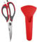 Kitchen Professional Scissors, Stainless Steel Multifunction Food Scissors Bottle Opener Detachable Cooking Shears for Meats, Herbs, Poultry Bones, Fish Scale, Vegetables, BBQ (Red)