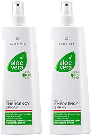 Lot de 2 sprays pour la peau à l'aloe Via Emergency - 150 ml