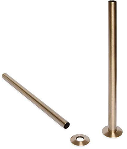Castrads 300mm Pipe Covers/Shrouds/Sleeves & Base Plates (Antiqued Brass)