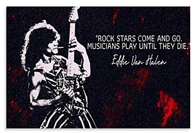 WRIO Eddie Van Halen Birthday Poster dekorative Malerei Leinwand Wandkunst Wohnzimmer Poster Schlafzimmer Malerei 20x30inch(50x75cm)