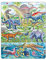 Larsen FH49 Dinosaurier Puzzle, Alter 6–12, 70 Teile, Figuren‑ & Konturteile, Rahmenpuzzle aus Norwegen, Lernspiel prähistorische Tiere