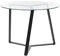 Runder Esstisch 100 cm Sicherheitsglas dekorative Beine in Schwarz elegant Kebri