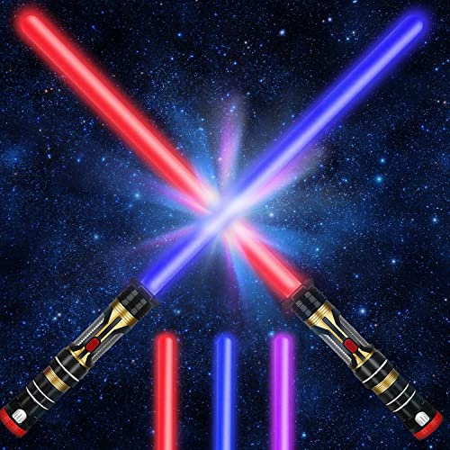 Christmas Stocking Fillers Kids, Birthday Gift for Boys Sword Toy, Light Up Saber Secret Santa Star Wars Gifts, Party Favors Supplies Halloween Cosplay Dress Up Accessories Costume Weapons
