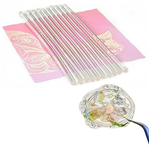 10pcs Fully Transparent Glue Wax Seal Sticks with Box for Wax Stamp Sealing, Perfect for Cards, Envelopes, Invitations, Wine Packages, Letter Sealing