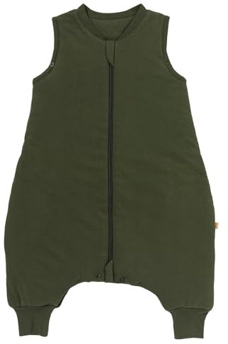 schlummersack Schlafsack mit Füßen Sommer 1 Tog 130 cm dünn Olive | Kinder Schlafsack mit Beinen für eine Körpergröße 130-140cm Füßen 1 Tog