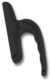 API - Cremonese maniglia apertura interna 6003 per porte e finestre in alluminio .Non idonea per apertura esterna, persiane, anta ribalta. (Nero)