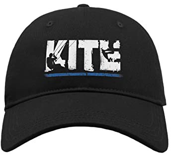Maikomanija Kiteboarding Kitesurf Kite Baumwolle Curved Visier Baseball Cap Dad Hat Unisex Sport Bequemes Top, Schwarz , One size