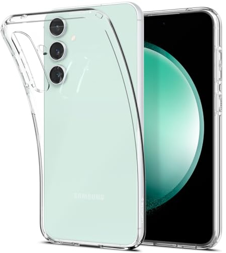 Spigen Samsung Galaxy S23 FE Liquid Crystal Hülle -Crystal Clear | Keine Luftblasen dank Mikropunkt-Technologie, Air Cushion Tech, Anti-Yellowing