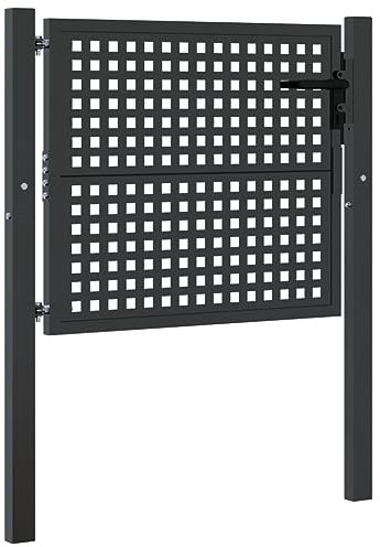vidaXL Gartentor Anthrazit 105x75 cm Stahl