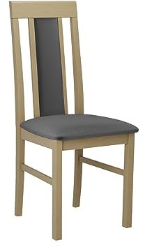 Mirjan24 Esszimmerstuhl Zefir II, Rahmen aus lackiertem Buchenholz, Gepolsterte Sitzfläche aus Stoff, B:43 x H:96 x T:48 cm, Stuhl für Arbeitszimmer, Esszimmer, Küchenstuhl (Sonoma/Kronos 22)