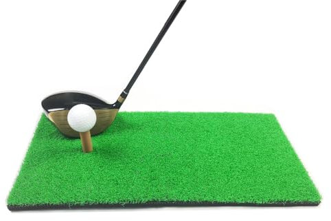 Golf Mat 9.8x17.7 Portable Practicing Hitting Mat,Golf Traning Mat with 2 Rubber Tees & 2 Golf Balls for Indoor Outdoor