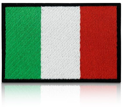 parche con cierre adherente - bandera de Italia | Parches de bandera italiana militares italiano