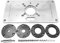 Router Tischeinsatz aus Aluminium, Router Platte Aluminium Router Tabelle Insert Plate DIY Fräser Tischplatte Für die Holzbearbeitung mit Frästisch-Einsatz, 4 Ringen und Schrauben