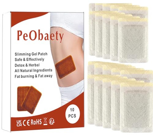Abnehmen Patches, Herbal Detox Slim Patch, 10 Stück Gewichtsverlust Gel Patch für Fettverbrennung Appetit Unterdrückung für Männer Frauen, alle natürlichen und Anti-Allergie, Slim schnell