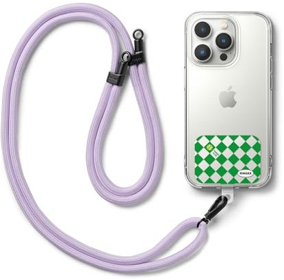 Ringke Holder Link Strap Tennis Club [Kordel mit TPU Design-Tag] Crossbody Handykette Universal zum Umhängen Kompatibel mit Universeller Handyhülle - Purple