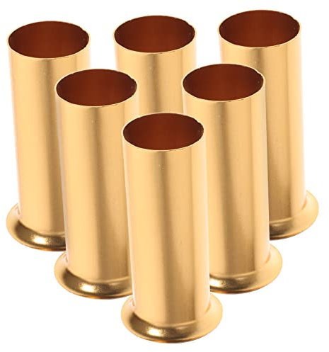 Kronleuchter Fassungsabdeckungen Kerzenhülse 6 Stück Metall Gold